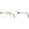 Techsuit - Anti-Blue Light Glasses Reflex PC (3172) - for Women, Rectangular - Gold