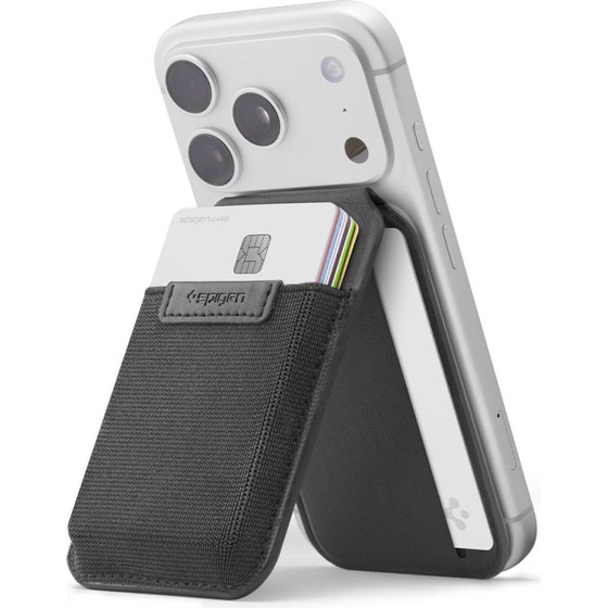 Spigen S314-4 Slim Fold Tripod Wallet Magsafe Black - (AFA11591)