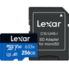 LEXAR ����� ������ High-Performance 633x Microsdxc 256GB + ������������ Sd - (LSDMI256BB633A)