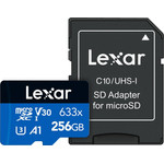 LEXAR ����� ������ High-Performance 633x Microsdxc 256GB + ������������ Sd - (LSDMI256BB633A)