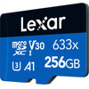 LEXAR ����� ������ High-Performance 633x Microsdxc 256GB + ������������ Sd - (LSDMI256BB633A)