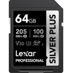 LEXAR ����� ������ Professional Silver Plus Sdxc 64GB - (LSDSIPL064G-BNNNG)