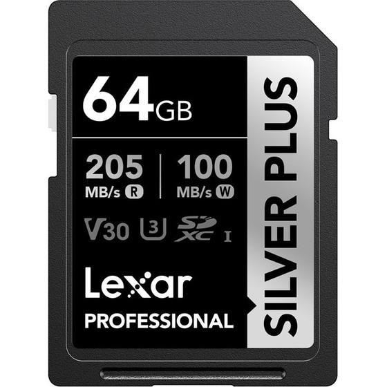 LEXAR ����� ������ Professional Silver Plus Sdxc 64GB - (LSDSIPL064G-BNNNG)
