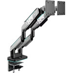 Diablo Chairs Diablo Rgb X-Arm Dual 35 Dual Monitor Mount Grey And Black - (1874)