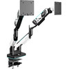 Diablo Chairs Diablo Rgb X-Arm Dual 35 Dual Monitor Mount White And Black - (1875)