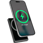 Gembird Magnetic Wireless Powerbank With LCD, 15W, 10000 mAh, Black - (PB10-WPC15M-LCD-01)