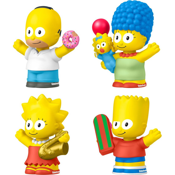 Fisher-Price: Little People: Licensed Collectible Figures - The Simpsons 4 Figures (HXM72)