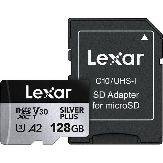 LEXAR High-Performance Silver Plus Microsdxc 128GB + ������������ - (LMSSIPL128G-BNANG)