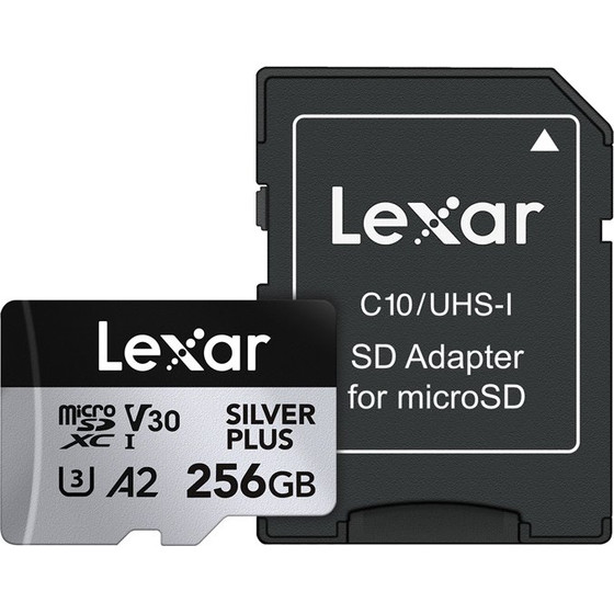 LEXAR High-Performance Silver Plus Microsdxc 256GB + ������������ - (LMSSIPL256G-BNANG)