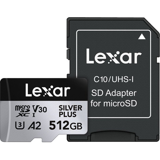 LEXAR High-Performance Silver Plus Microsdxc 512GB + ������������ - (LMSSIPL512G-BNANG)