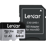 LEXAR High-Performance Silver Plus Microsdxc 64GB + ������������ - (LMSSIPL064G-BNANG)