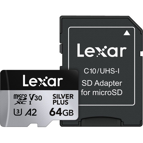 LEXAR High-Performance Silver Plus Microsdxc 64GB + ������������ - (LMSSIPL064G-BNANG)