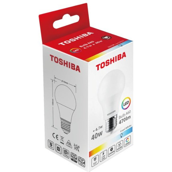 Toshiba Led A60 E27 4.7W 6500K - (DELS-BLC44P7B0AE21)