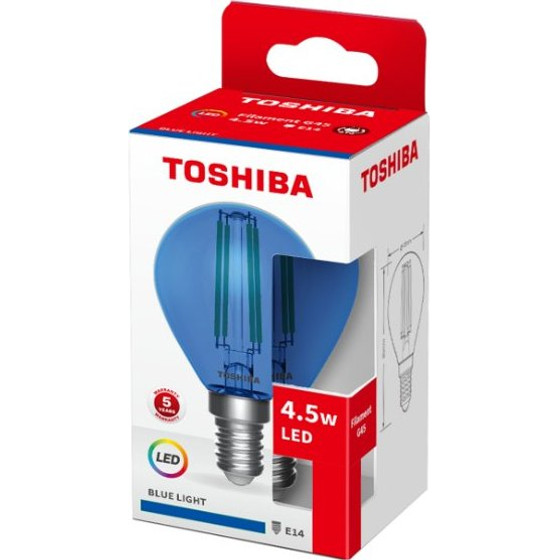Toshiba Led Filament Color Blue G45 E14 4.5W - (DELS-FGB44P5B4AF11)