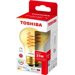 Toshiba Led Filament Spiral Amber A60 E27 4.9W 2200K Dimmable - (DELS-FBA44P9SADG11)
