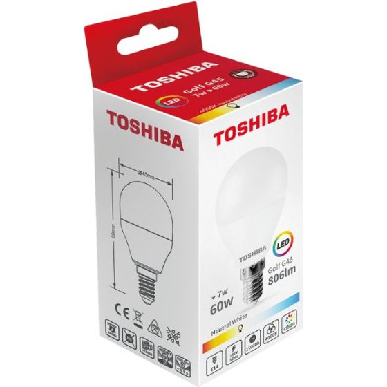 Toshiba Led G45 E14 7W 4000K - (DELS-GF4400714AE21)