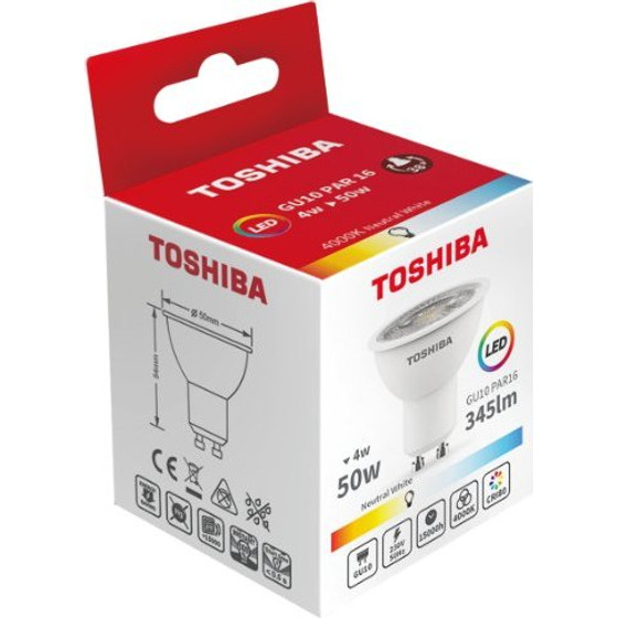 Toshiba Led GU10 4W 4000K - (DELS-GU44004T8AE21)