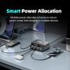 Powertech ������� �������� USB/3x USB-C/2x USB-C �������, GaN, 160W, ������ - (PT-1623)
