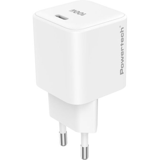 Powertech ��������� ������ USB-C, 100W, GaN, AVS, ������ - (PT-1612)