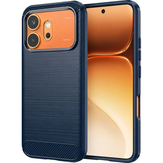 Techsuit - Carbon Silicone - Honor 600 / 600 Pro - Blue