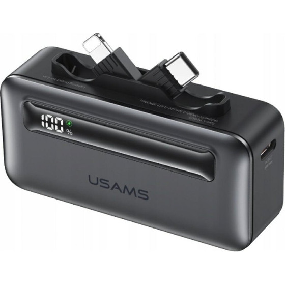 Usams Powerbank XB-Series CD233 5000mAh Pd 20W USB-C / Lightning Silver - (5KCD23302)