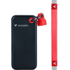 Verbatim External Drive Pocket Ssd 128GB USB-C 3.2 Gen.2 Black And Red - (32434)