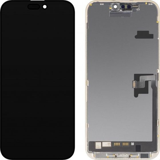 MP Lcd Display Module For Apple Iphone 16 Pro Max, Soft Oled Fhd Diagnostic Version, Aftermarket, Black