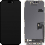 MP Lcd Display Module For Apple Iphone 16 Pro, Soft Oled Fhd Diagnostic Version, Aftermarket, Black