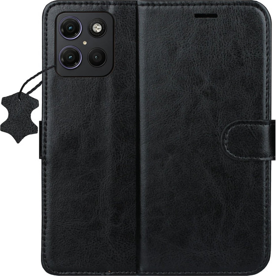 TFO Smart Luxe Leather Case For Motorola Moto G15 / G15 Power / G17 / G17 Power black