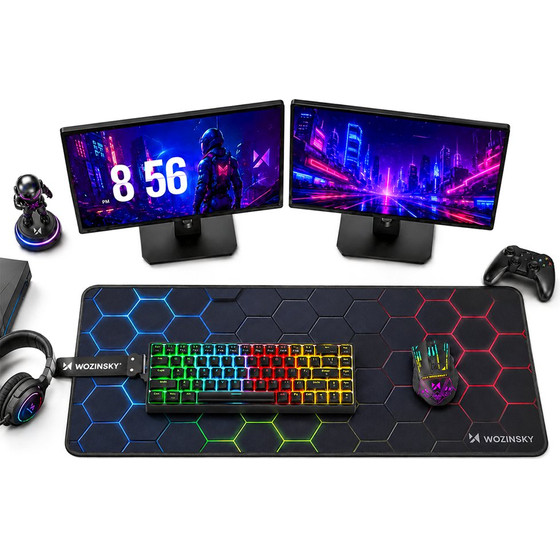 Wozinsky Gaming Desk Pad 800x300mm Waterproof With Pattern - Black 5907769387258 - (WPD-B800)