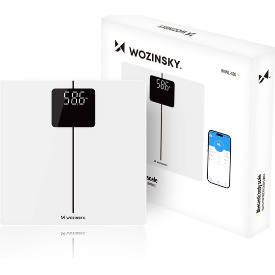 Wozinsky Smart Bluetooth Bathroom Scale - White 5907769388026 - (WIWL-180)
