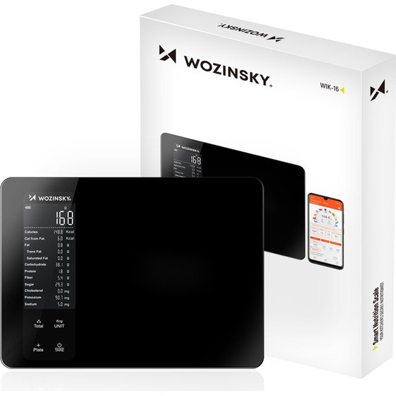 Wozinsky Smart Kitchen Scale With Digital Display, Bluetooth App - Black 5907769388019 - (WIK-16)