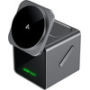 Acefast 22.5W 3-in-1 Inductive Charger With built-In Cable For Smartphone And Smartwatch - Gray - (E34)