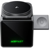 Acefast 22.5W 3-in-1 Inductive Charger With built-In Cable For Smartphone And Smartwatch - Gray - (E34)