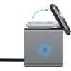 Acefast 22.5W 3-in-1 Inductive Charger With built-In Cable For Smartphone And Smartwatch - Gray - (E34)