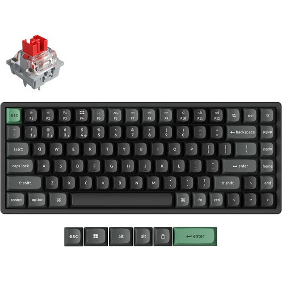 Keychron K2 Ultra Zmk Wireless 8K Mechanical Keyboard Red Switch (Hot-Swap) 75% Us Layout - (K2U-J1)