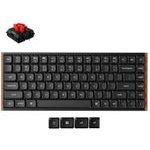 Keychron K3 Ultra Qmk 8K Wireless Mechanical Keyboard Red Switch Low Profile Wood Frame 75% - (K3U-H1)