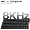 Keychron K3 Ultra Qmk 8K Wireless Mechanical Keyboard Red Switch Low Profile Wood Frame 75% - (K3U-H1)