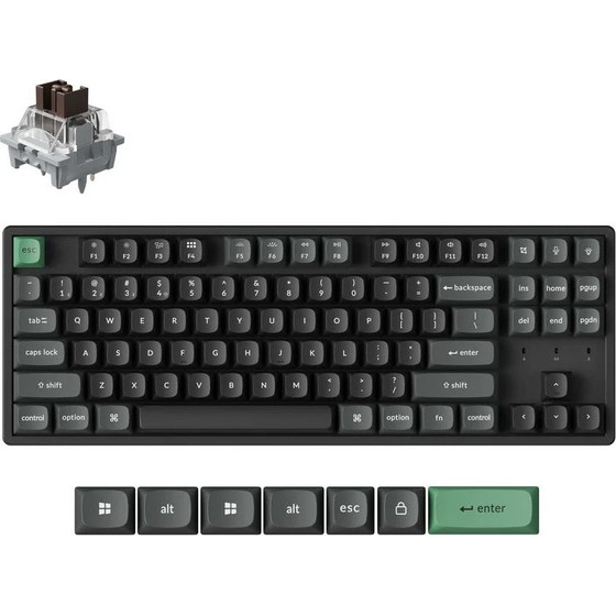 Keychron K8 Ultra Zmk Wireless 8K Mechanical Keyboard Brown Switch (Hot-Swap) 80% Us Layout - (K8U-J3)