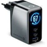 EVERACTIVE Charger Gan 1 x USB, 2 x USB-C Quick Charge 4+ 67W Black - (SC-670Q)