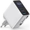 4sMarts Gan Flex Screen Ai 100W 2xUSB-C + USB-A Wall Charger White - (547100)