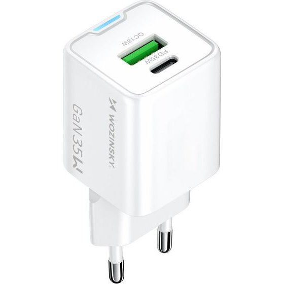 Wozinsky Gan USB-A + USB-C Wall Charger - White 5907769388033 - (WWC-35W)