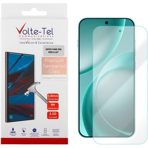 Volte-Tel Tempered Glass Oppo Find X9s Pro 6.32in 9H 0.30mm 2.5D Full GLUE