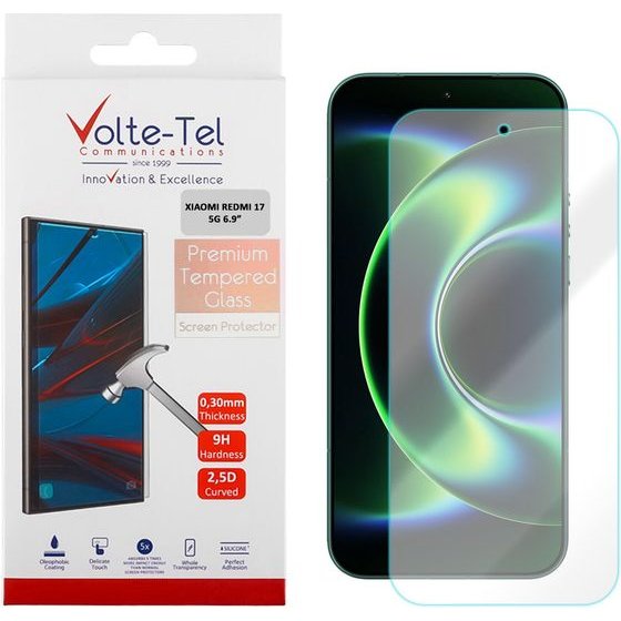 Volte-Tel Tempered Glass Xiaomi Redmi 17 5G 6.9in 9H 0.30mm 2.5D Full GLUE