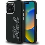 Karl Lagerfeld Case Fw Grained Signature Logo For Iphone 16 Pro Max Black - (KLHCP16XPGFKSRSK)