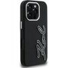 Karl Lagerfeld Case Fw Grained Signature Logo For Iphone 16 Pro Max Black - (KLHCP16XPGFKSRSK)