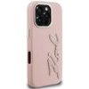 Karl Lagerfeld Case Fw Grained Signature Logo For Iphone 16 Pro Max Pink - (KLHCP16XPGFKSRSP)