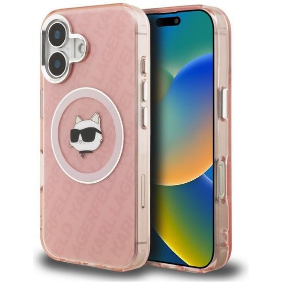Karl Lagerfeld Case Iml Choupette Head Logo Magsafe For Iphone 16 Pink - (KLHMP16SHMKBCHP)