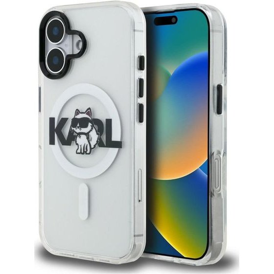 Karl Lagerfeld Case Iml Choupette Sketch Logo Magsafe For Iphone 16 Transparent - (KLHMP16SHGCHGKBT)