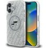 Karl Lagerfeld Case Iml Glitter Karl & Choupette Heads Logo Magsafe For Iphone 16 Grey - (KLHMP16SHMKBKCHG)